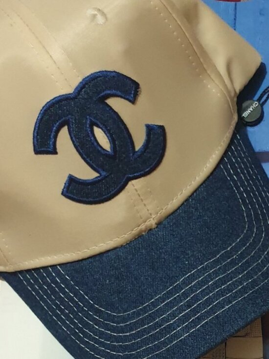 Women Blue Denim Tan Baseball Hat Cap CC Fashion Casual Formal Luxury Accessory main image 7